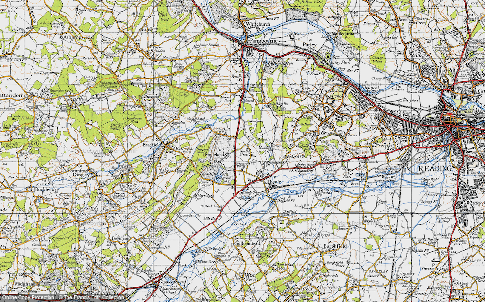 Old Map of Malpas, 1945 in 1945