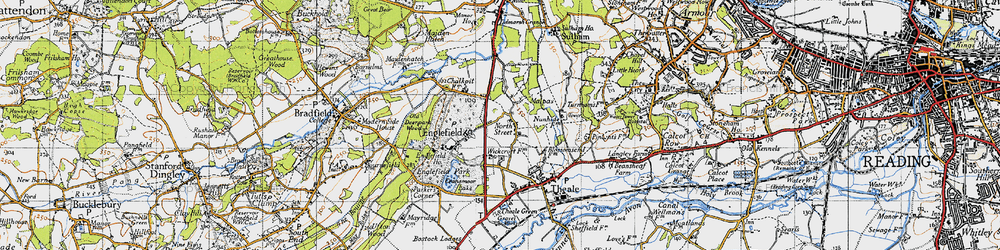 Old map of Malpas in 1945
