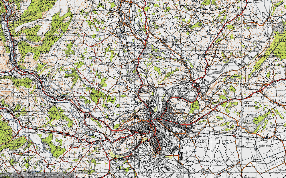 Old Map of Malpas, 1946 in 1946