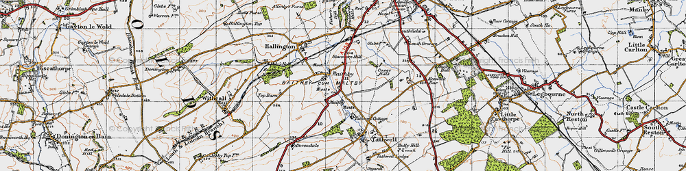 Old map of Kenwick Bar in 1946