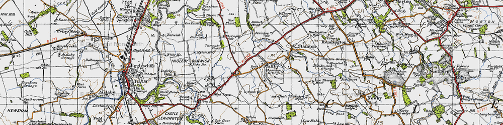 Old map of Maltby in 1947