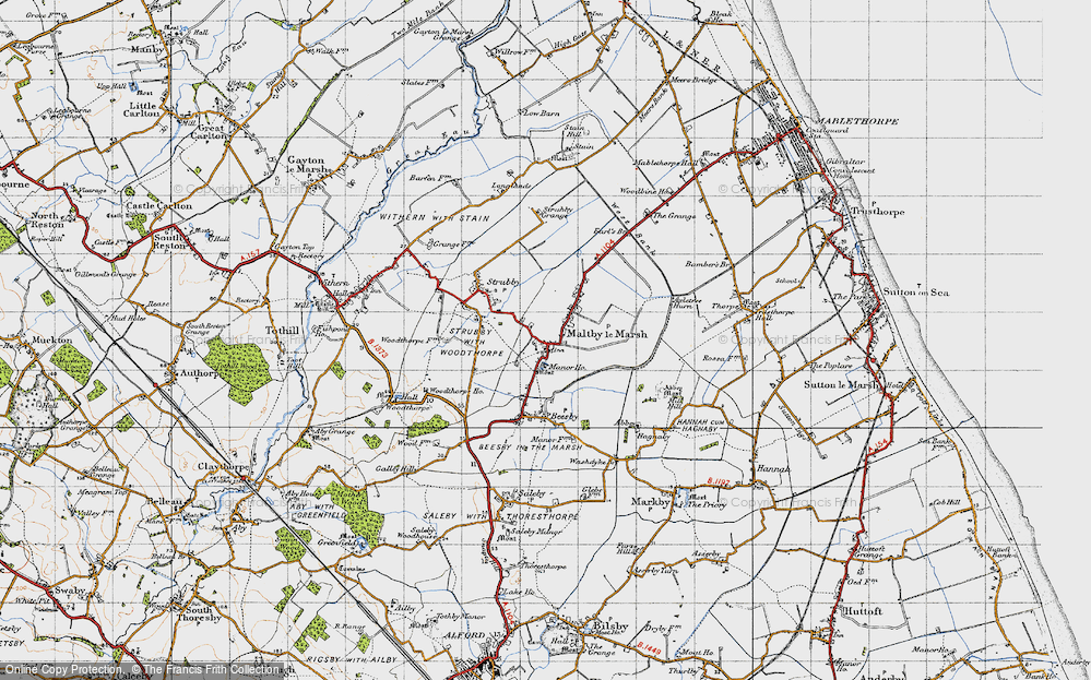 Old Map of Maltby le Marsh, 1946 in 1946