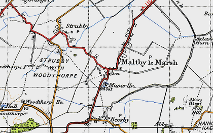 Old map of Maltby le Marsh in 1946