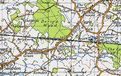 Old map of Maltman's Hill in 1940
