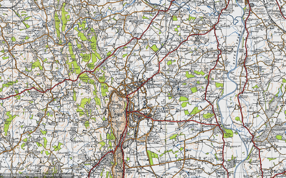 Old Map of Malvern Link, 1947 in 1947