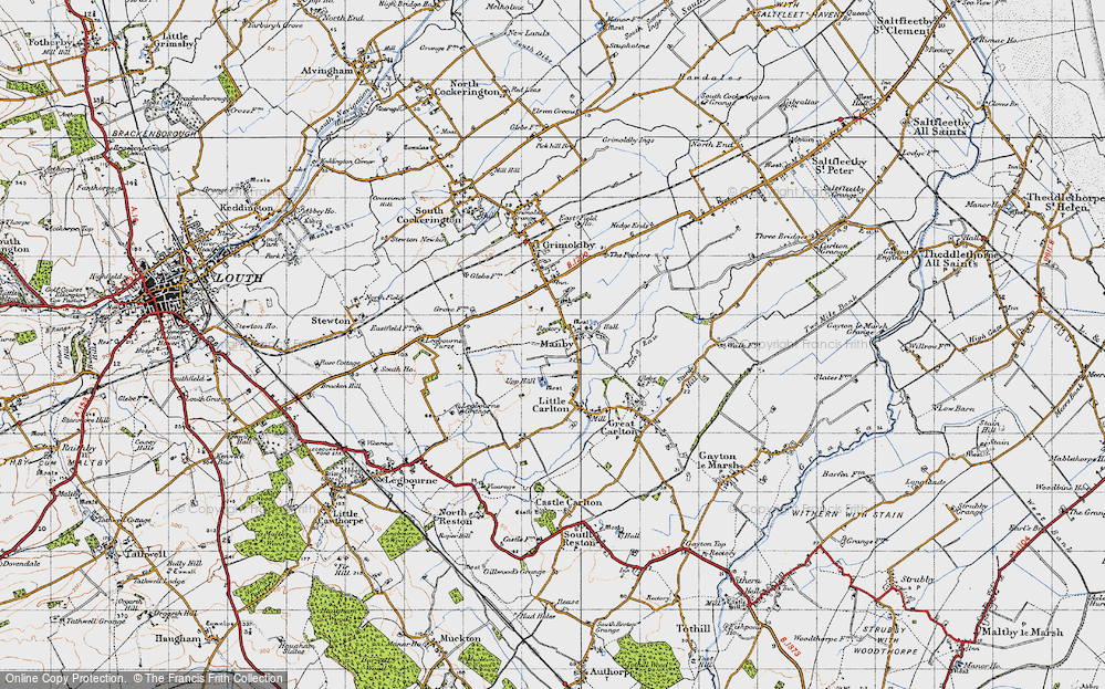 Old Map of Manby, 1946 in 1946