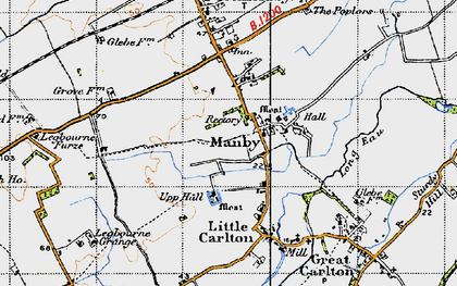 Old map of Manby in 1946