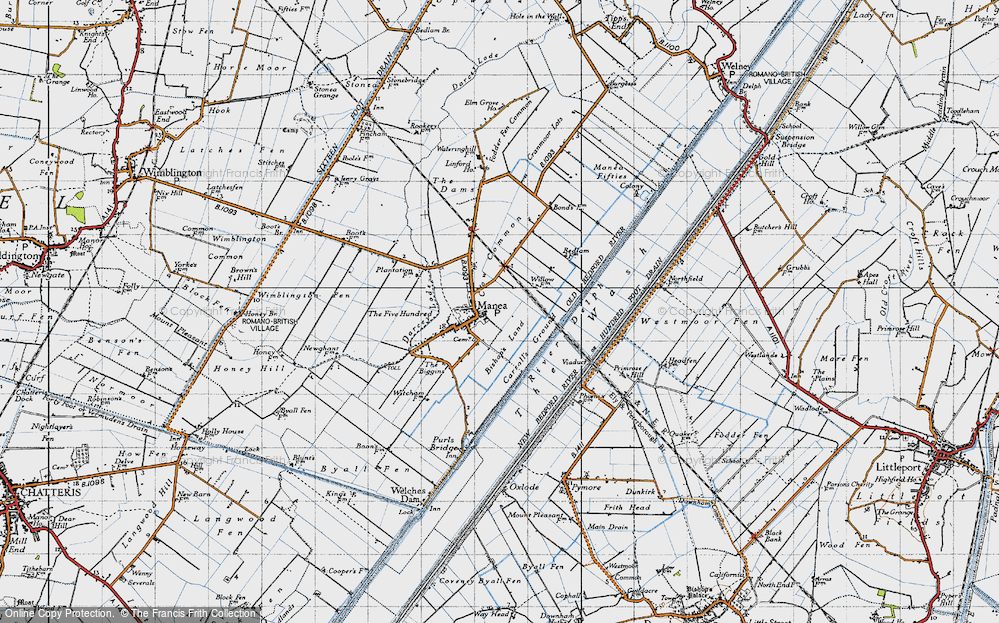 Historic Ordnance Survey Map of Manea, 1946 - Francis Frith