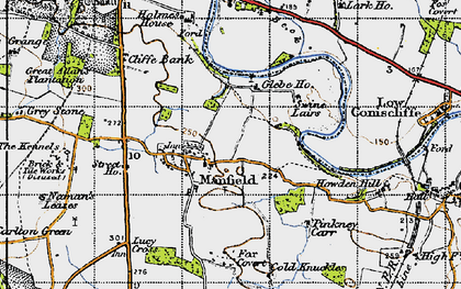 Old map of Manfield in 1947