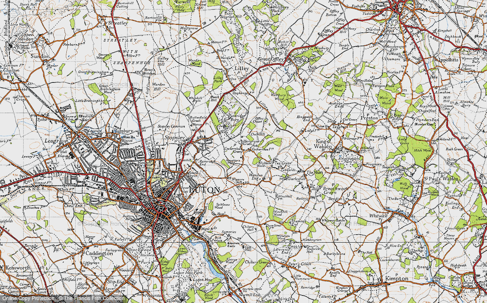 Old Map of Mangrove Green, 1946 in 1946