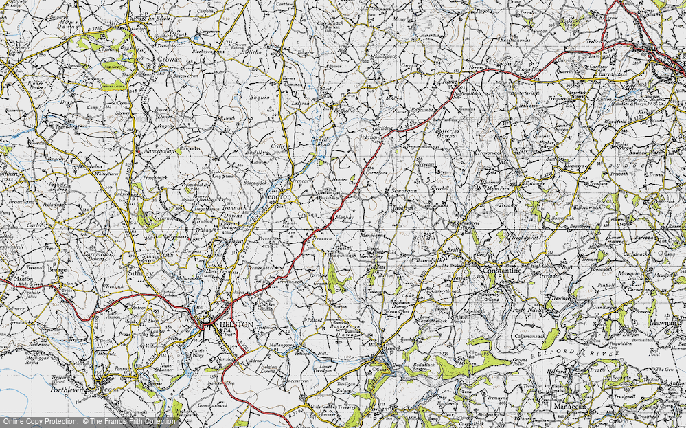 Old Map of Manhay, 1946 in 1946