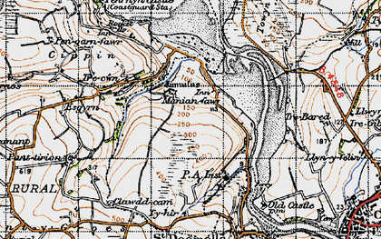 Old map of Poppit Sands in 1947