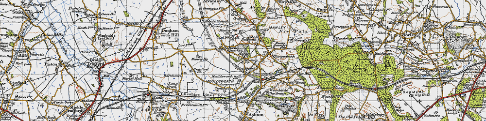 Old map of Manley in 1947