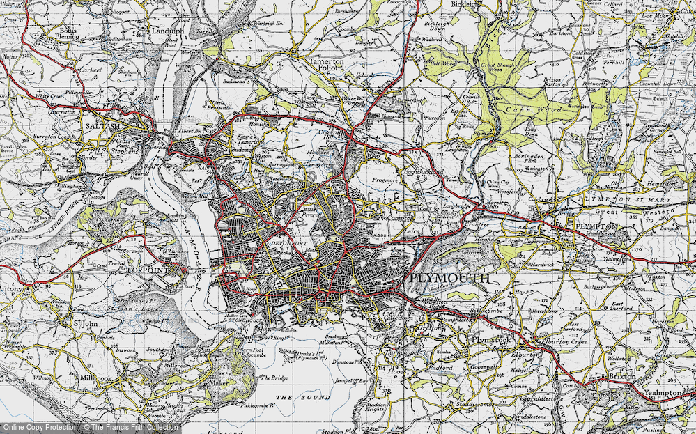 Old Map of Mannamead, 1946 in 1946