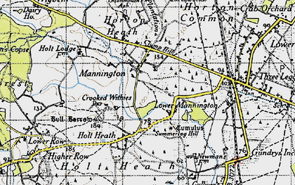 Old map of Mannington in 1940