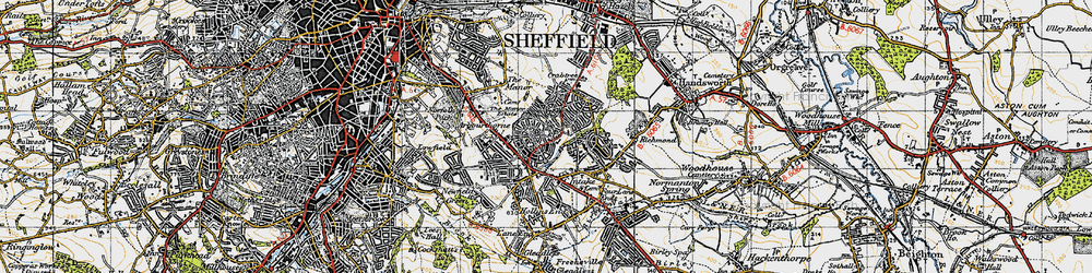 Old map of Manor Estate in 1947