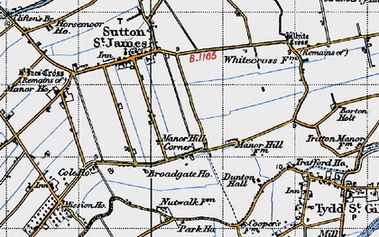 Old map of Manor Hill Corner in 1946