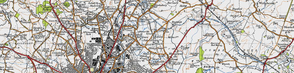 Old map of Manor House in 1946