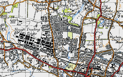 Old map of Manor Park in 1945