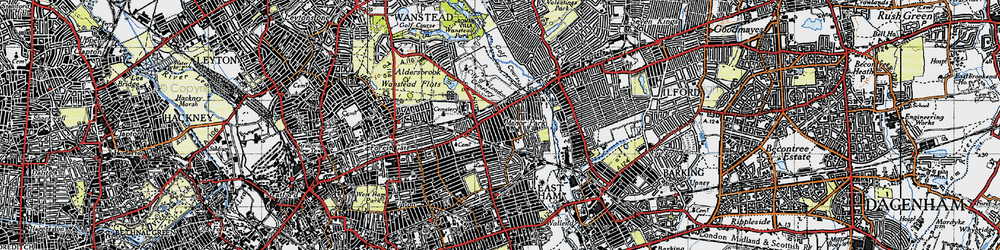 Old map of Manor Park in 1946