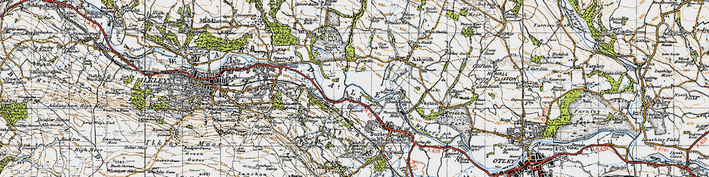 Old map of Manor Park in 1947
