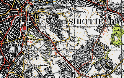 Old map of Manor Park in 1947