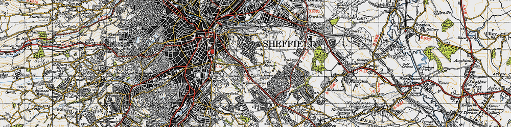 Old map of Manor Park in 1947