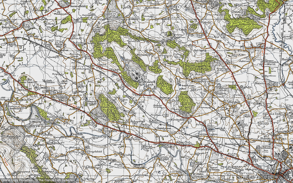 Old Map of Mansel Lacy, 1947 in 1947