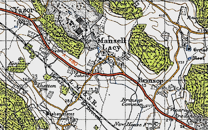 Old map of Mansel Lacy in 1947