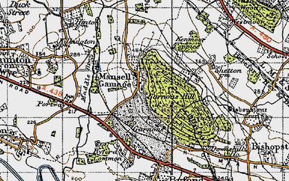 Old map of Mansell Gamage in 1947