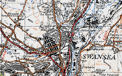 Old map of Manselton in 1947