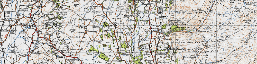 Old map of Mansergh in 1947
