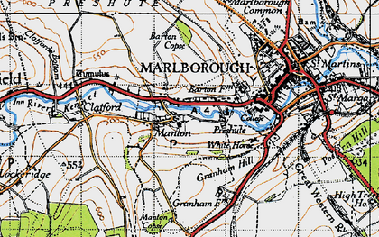 Old map of Barton Copse in 1940
