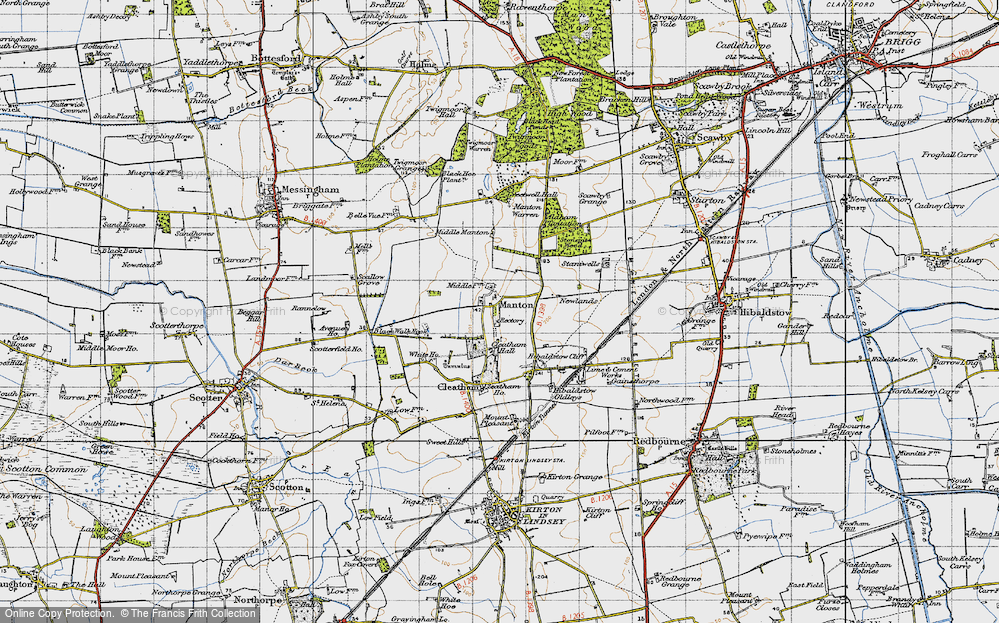Old Map of Manton, 1947 in 1947