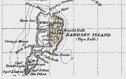 Map Of Bardsey Island Npo633005 Index Map 