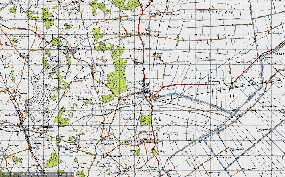 Old Maps Of Bourne Francis Frith   Map Of Bourne Npo646875 Large 