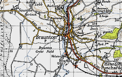 Map Of Braunton Npo648998 Index Map 