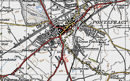 Map Of Pontefract Npo808611 Index Map 