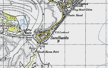 Sandbanks Photos Maps Books Memories Francis Frith   Map Of Sandbanks Npo824919 Index Map 