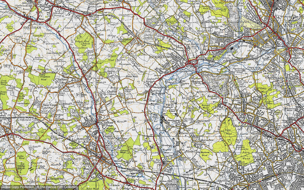 Old Map of Maple Cross, 1945 in 1945