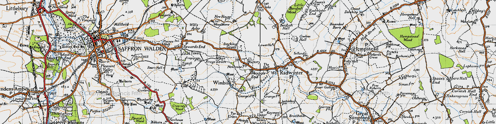 Old map of Maple End in 1946
