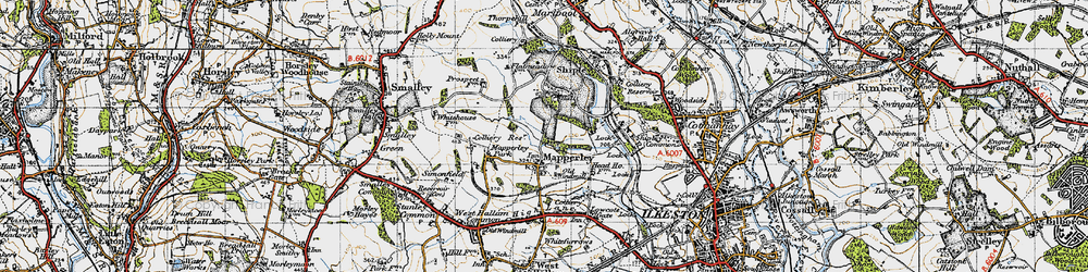 Old map of Mapperley in 1946