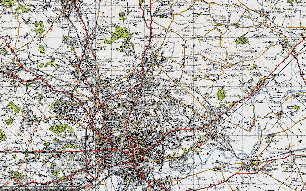 Old Map of Mapperley, 1946 in 1946