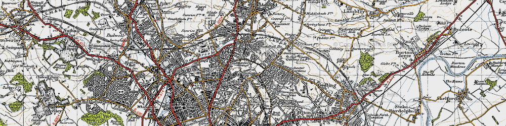 Old map of Mapperley in 1946