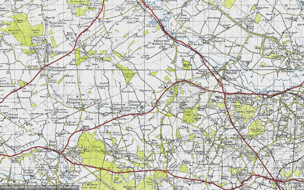 Old Map of Mapperton, 1940 in 1940