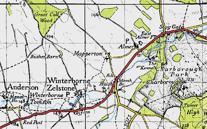 Old map of Mapperton in 1940