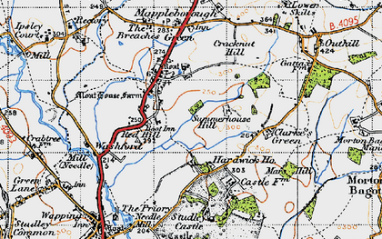 Old map of Mappleborough Green in 1947