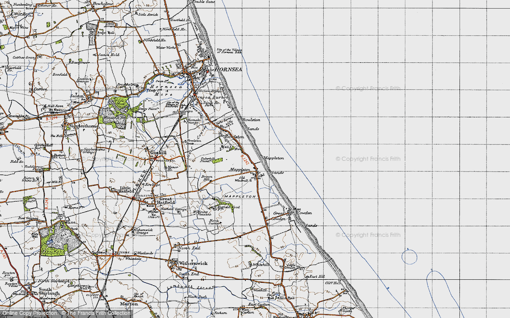 Old Map of Mappleton, 1947 in 1947