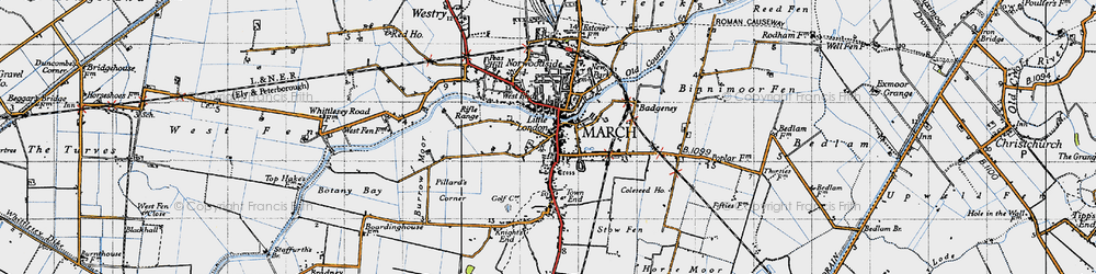 Old map of March in 1946