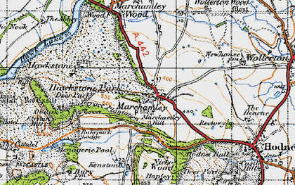Old map of Marchamley in 1947